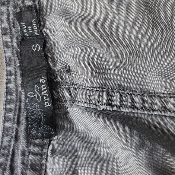 Prana Button-Up Midi Shirt Dress Long Sleeve Size Small Grey - Picture 3 of 6